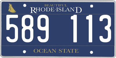 RI license plate 589113