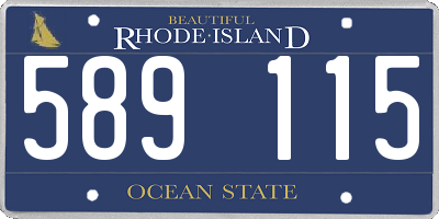RI license plate 589115