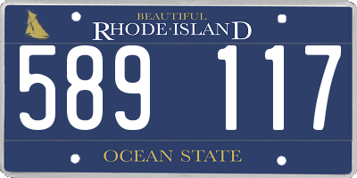 RI license plate 589117