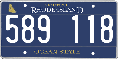 RI license plate 589118