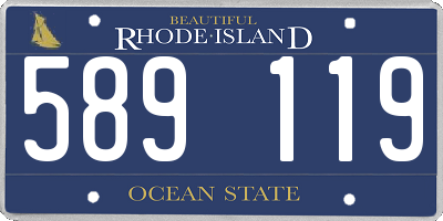 RI license plate 589119