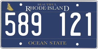 RI license plate 589121