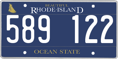 RI license plate 589122