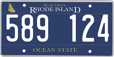 RI license plate 589124