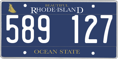 RI license plate 589127