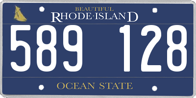 RI license plate 589128