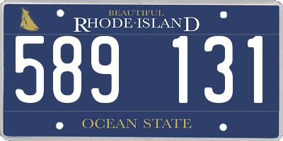 RI license plate 589131