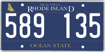 RI license plate 589135