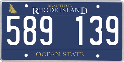 RI license plate 589139