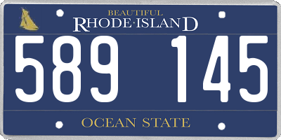 RI license plate 589145