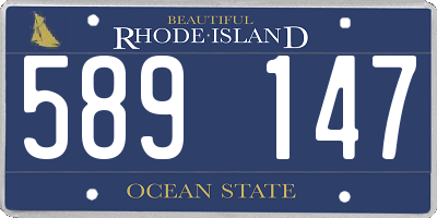 RI license plate 589147