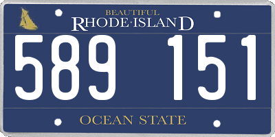 RI license plate 589151