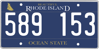 RI license plate 589153