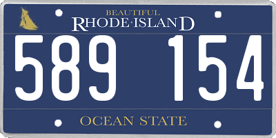 RI license plate 589154