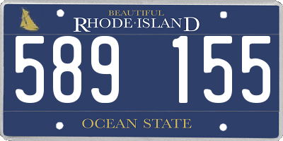 RI license plate 589155