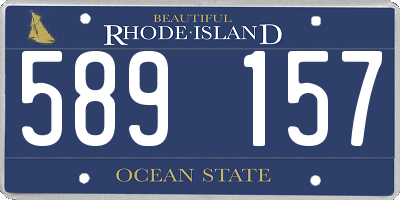 RI license plate 589157
