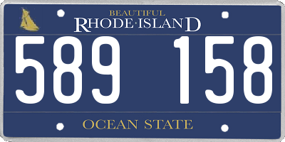 RI license plate 589158