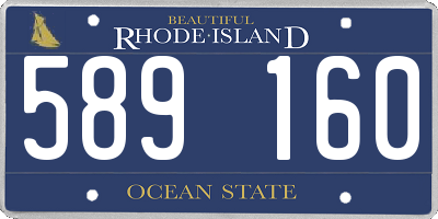 RI license plate 589160