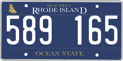 RI license plate 589165