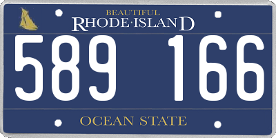 RI license plate 589166