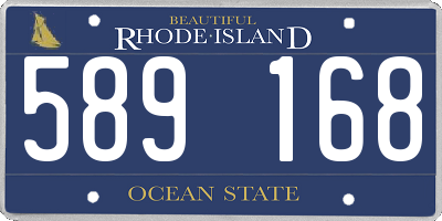 RI license plate 589168
