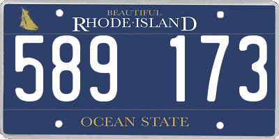 RI license plate 589173