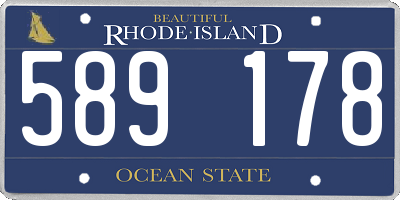 RI license plate 589178