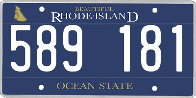 RI license plate 589181