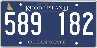 RI license plate 589182