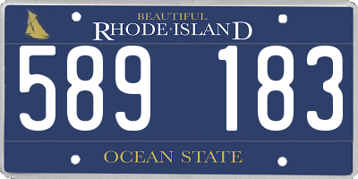 RI license plate 589183