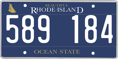 RI license plate 589184