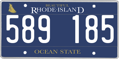 RI license plate 589185