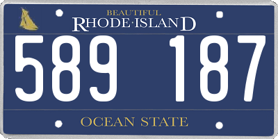 RI license plate 589187