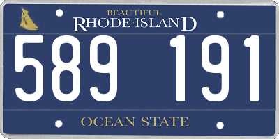 RI license plate 589191