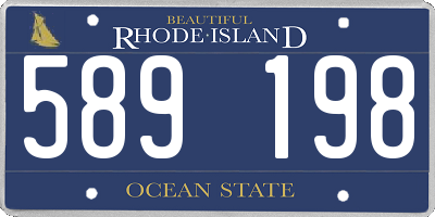 RI license plate 589198