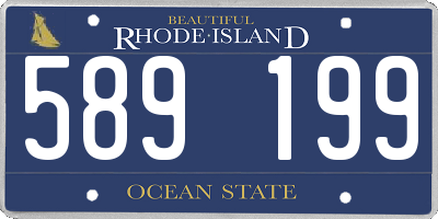RI license plate 589199