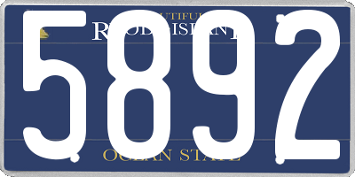 RI license plate 5892