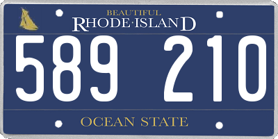 RI license plate 589210