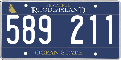RI license plate 589211