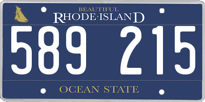 RI license plate 589215