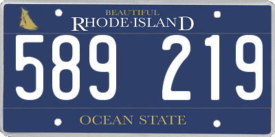 RI license plate 589219