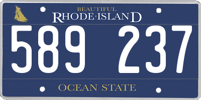 RI license plate 589237