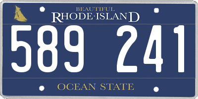 RI license plate 589241