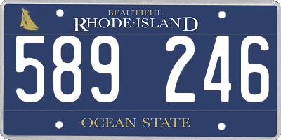 RI license plate 589246