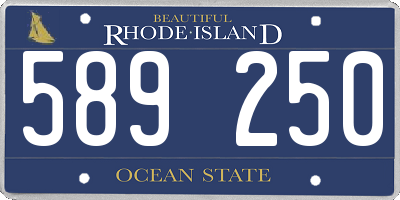 RI license plate 589250