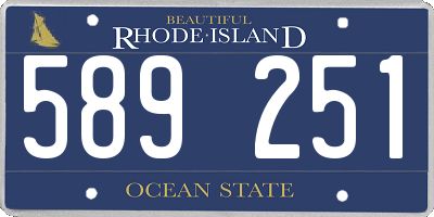 RI license plate 589251