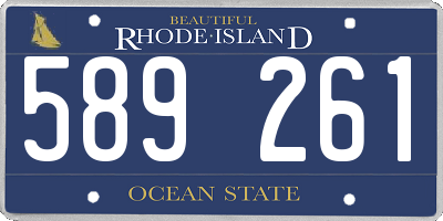 RI license plate 589261