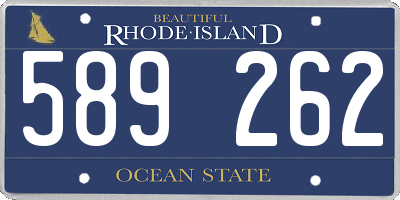 RI license plate 589262