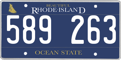 RI license plate 589263