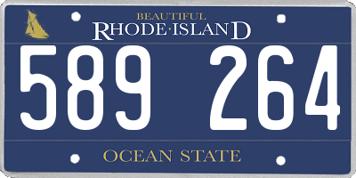 RI license plate 589264